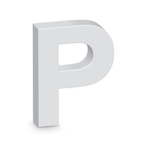 P WHITE LETTER