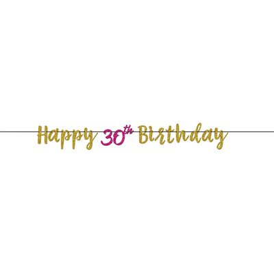 Glitter letter banner 30th
