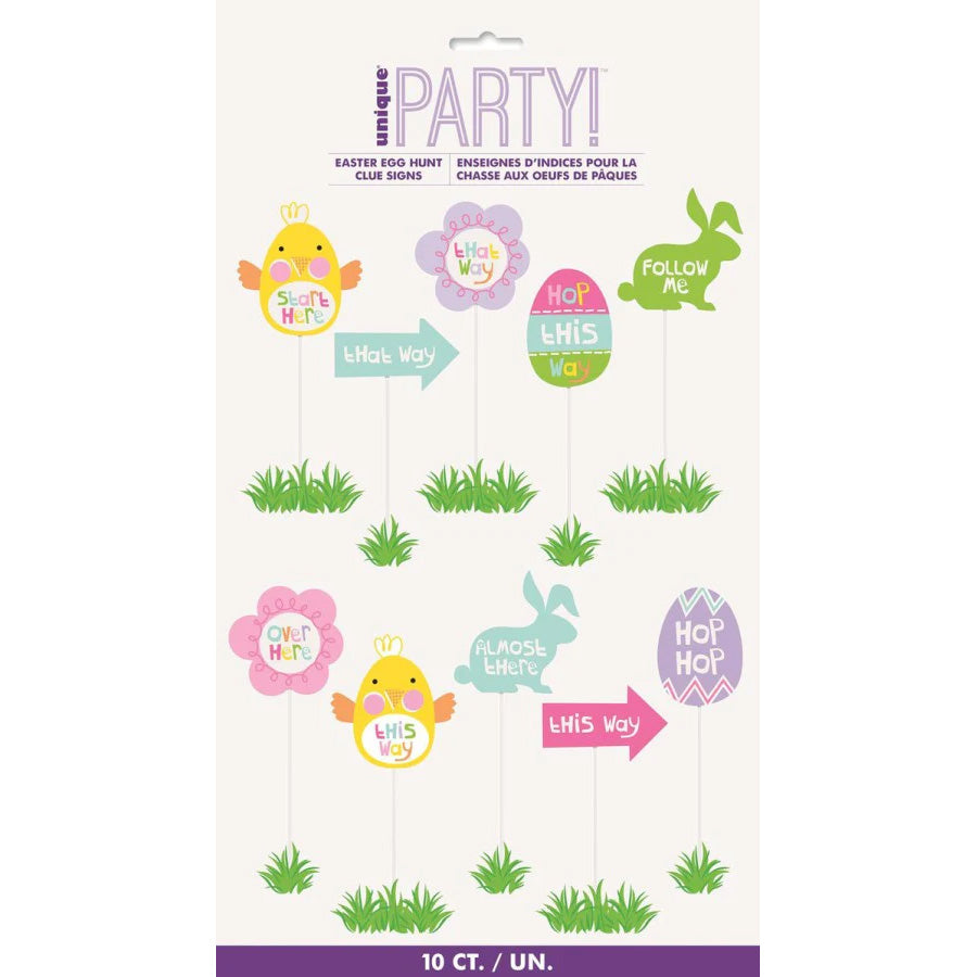 10 EASTER EGG HUNT CLUE SIGNS