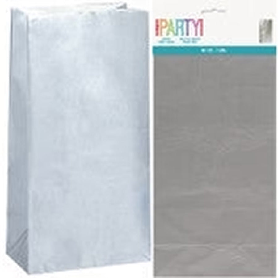 10 PAPER BAGS - SILVER