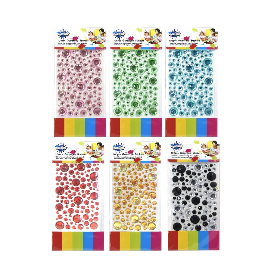 106PK Gemstone Sticker Pack