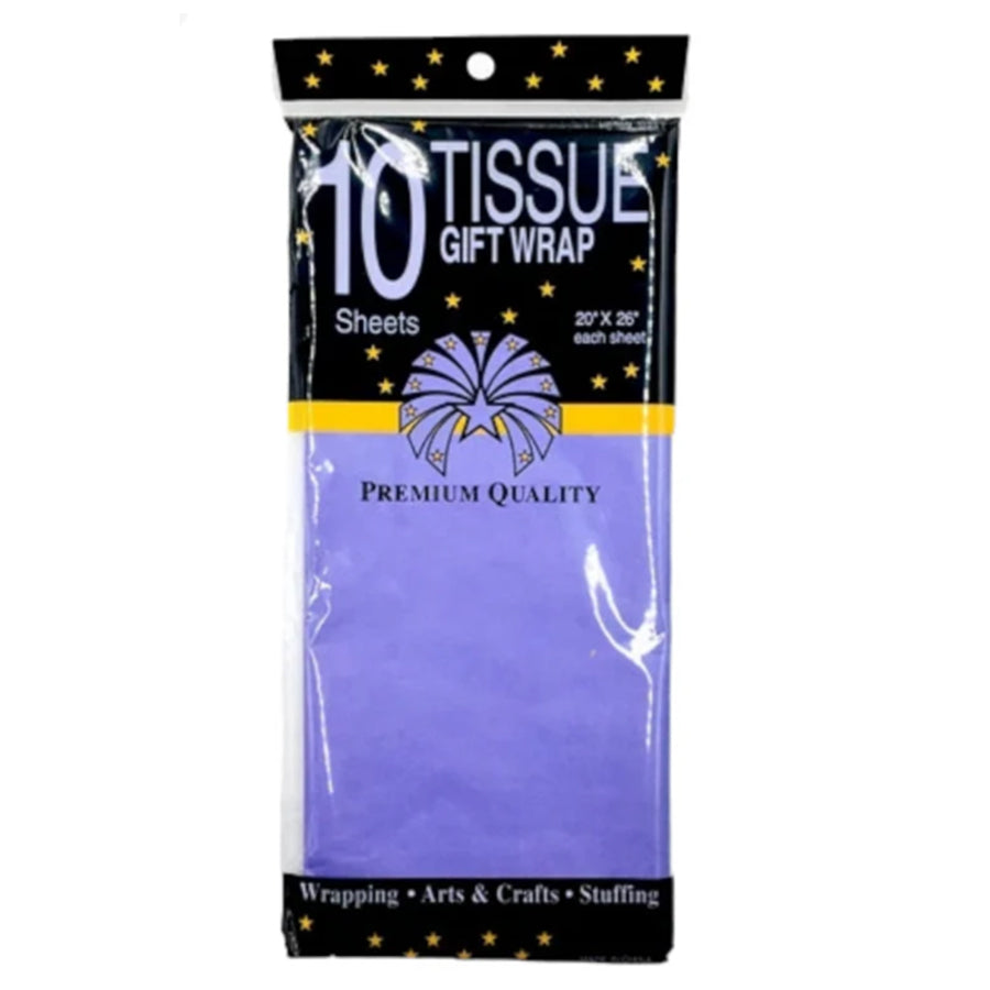 10PCE TISSUE PAPER 50.8X66CM DARK PURPLE