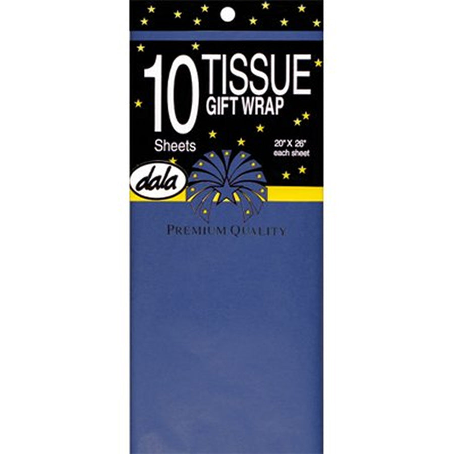 10PCE TISSUE PAPER 50X66CM BLUE