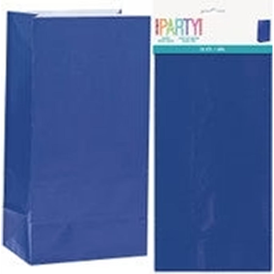 12 PAPER BAGS - ROYAL BLUE