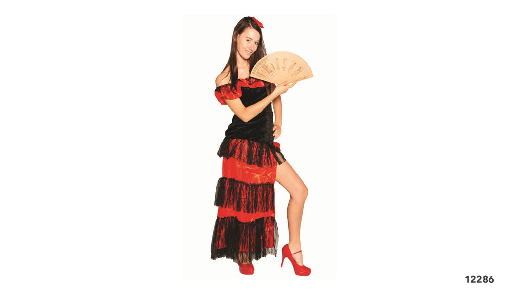 Adult Flamenco Dancer Girl Costume (Red)