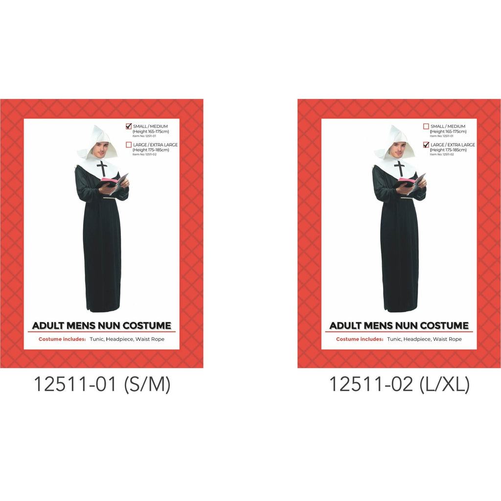 Adult Nun Mens Costume (L/XL)