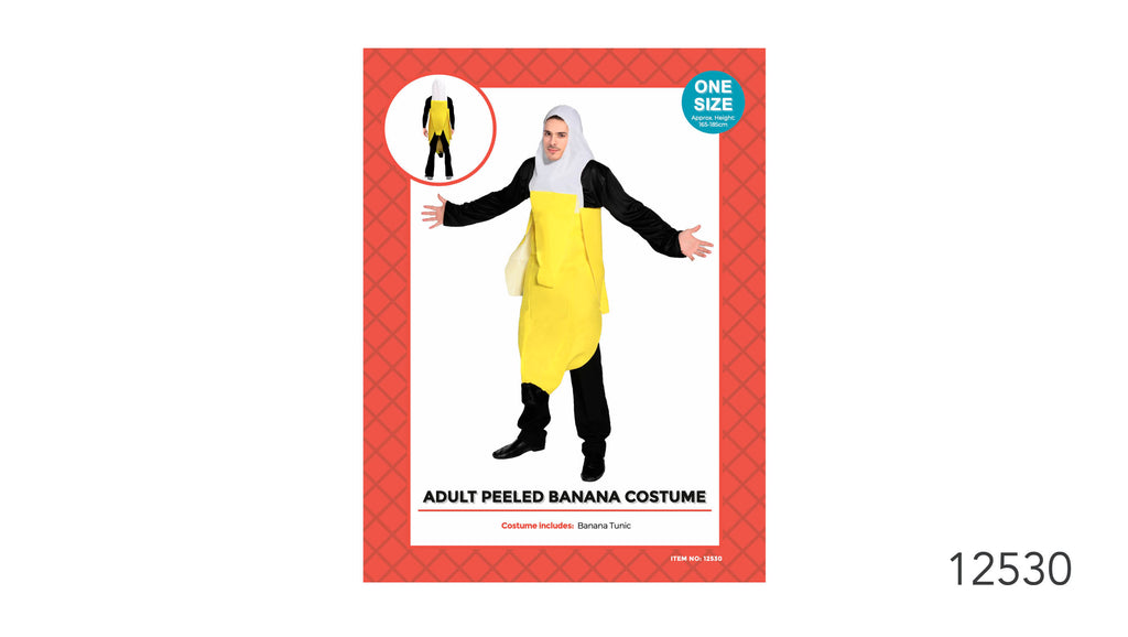 Adult Pealed Banana Costume ONE SIZE