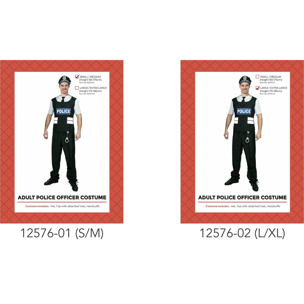Adult Police Man Costume (L/XL)