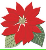 8 Blooming Holly Poinsettia Shaped Placemats