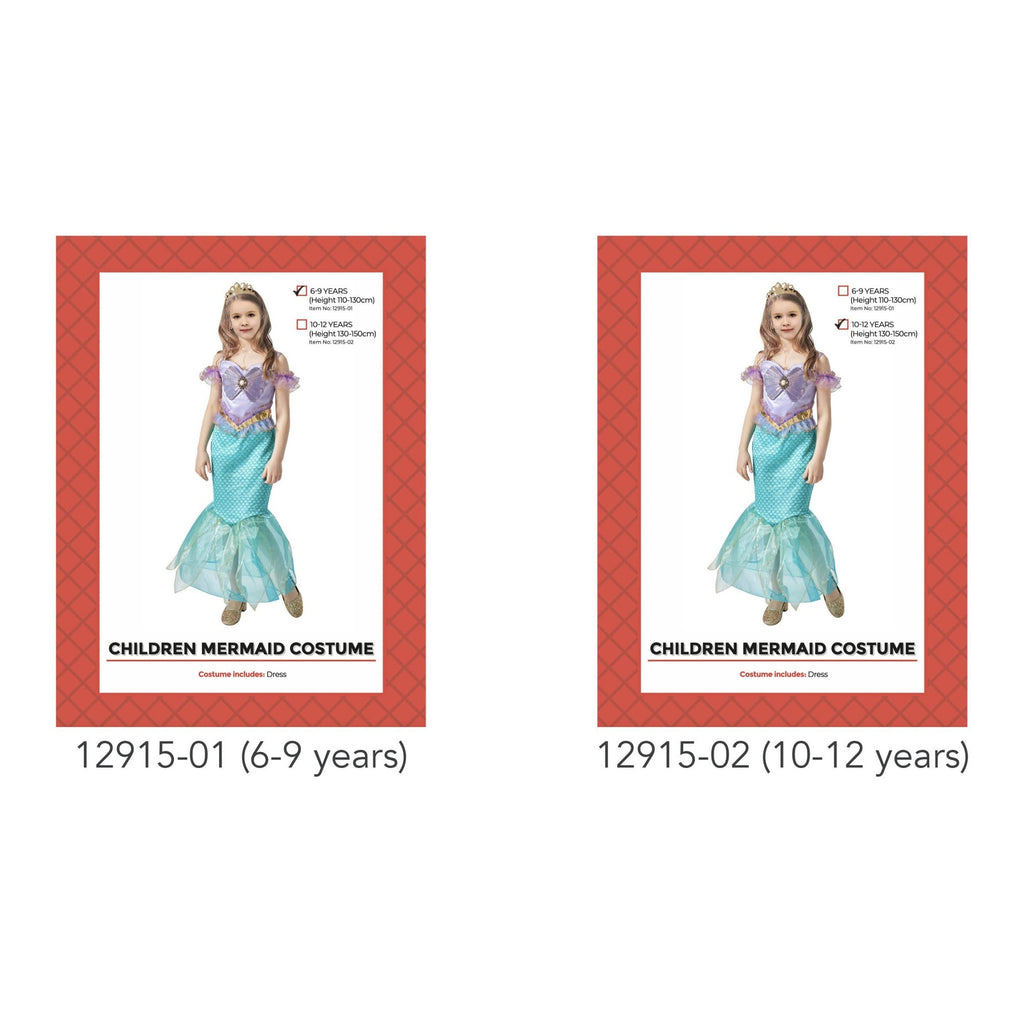 Children Mermaid Costume (10-12 years)