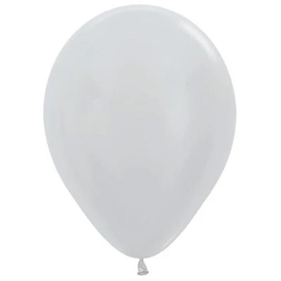 12cm Satin Pearl Silver
