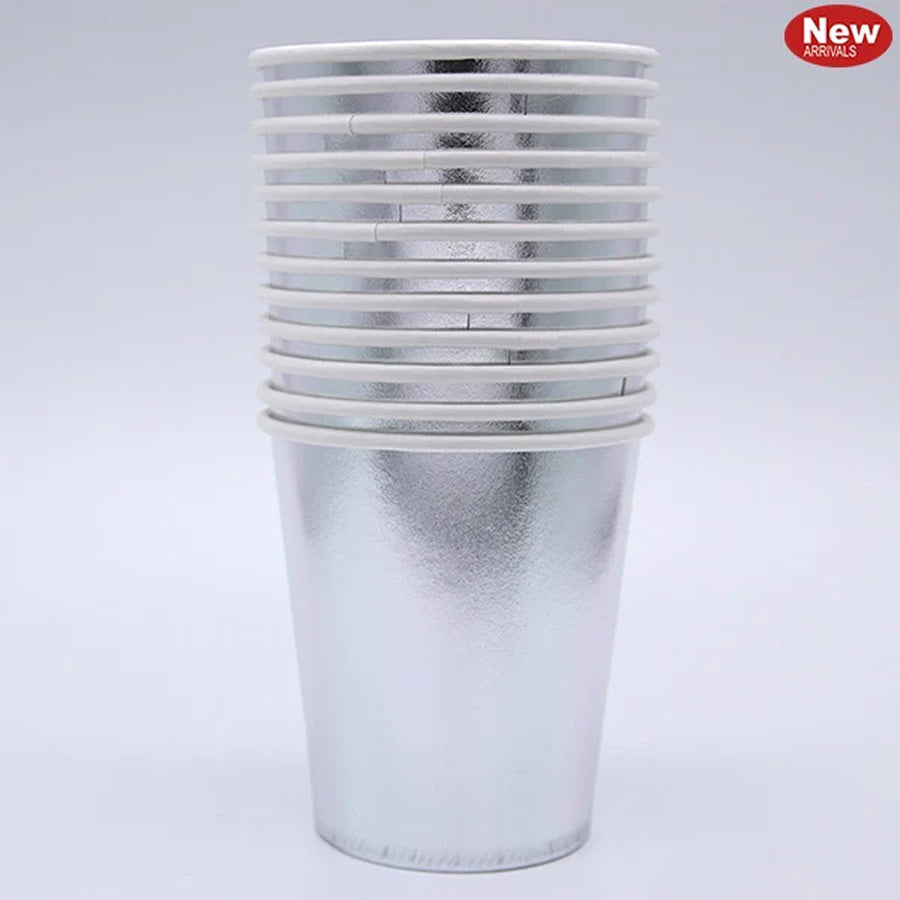12PK 200ML SILVER FOILED CUPS
