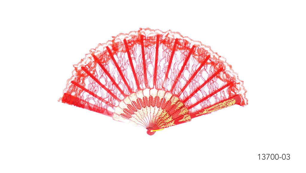 Lace Fan Red