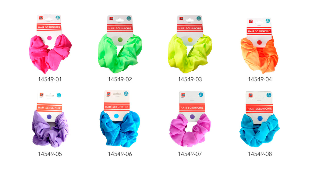 Hair Scrunchie Orange (Fluro) (2pk)