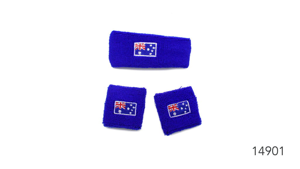 Headband & Wristband Set (Australian Flag)