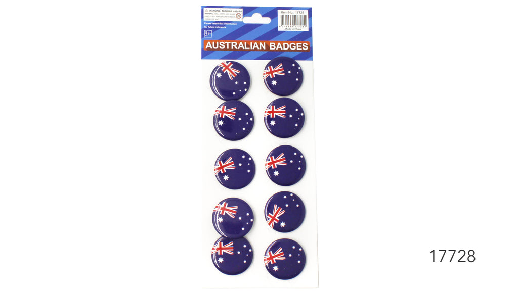 Australian Flag Round Badges