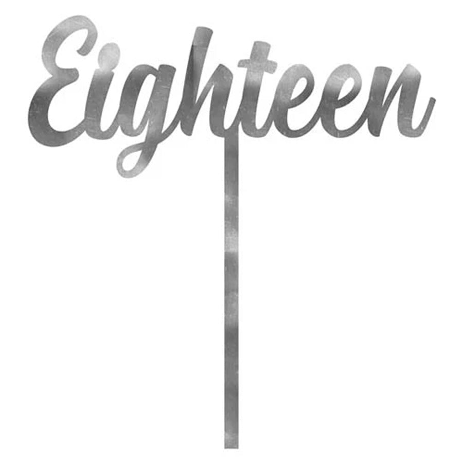 18 SILVER CAKE TOPPER