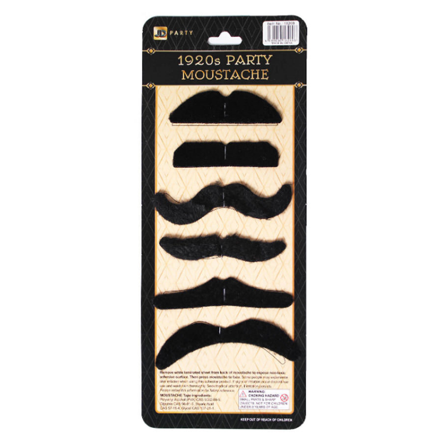 1920s Moustache Set of 6