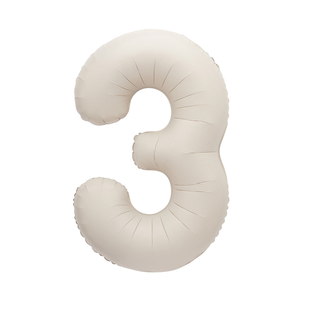 MATTE NUDE "3" NUMERAL Foil Balloons 86CM