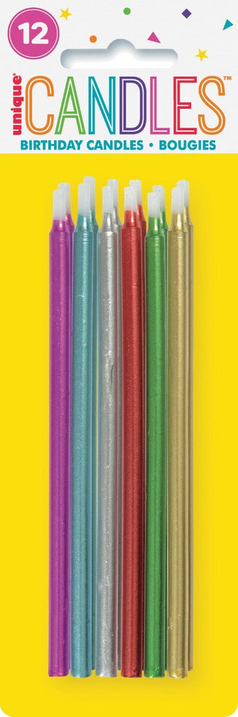 12 Metallic Assorted Candle