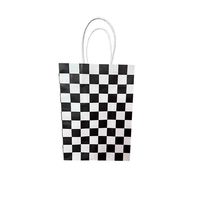 Paper Bag - Black &amp; White Checkered 4PK