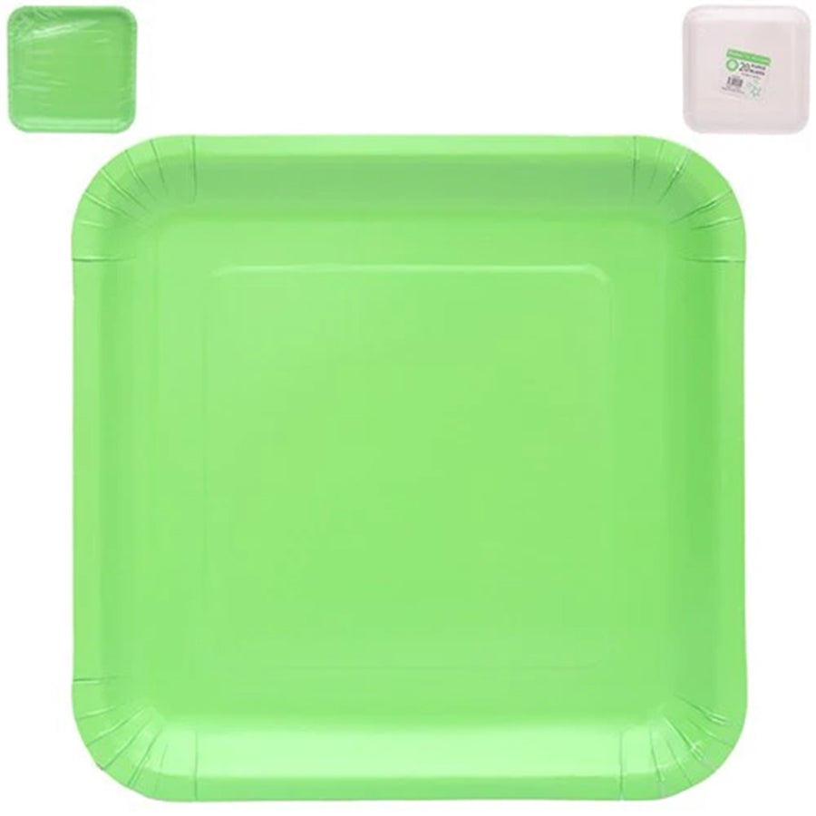 20 23CM SQ PLATES-SHAMROCK