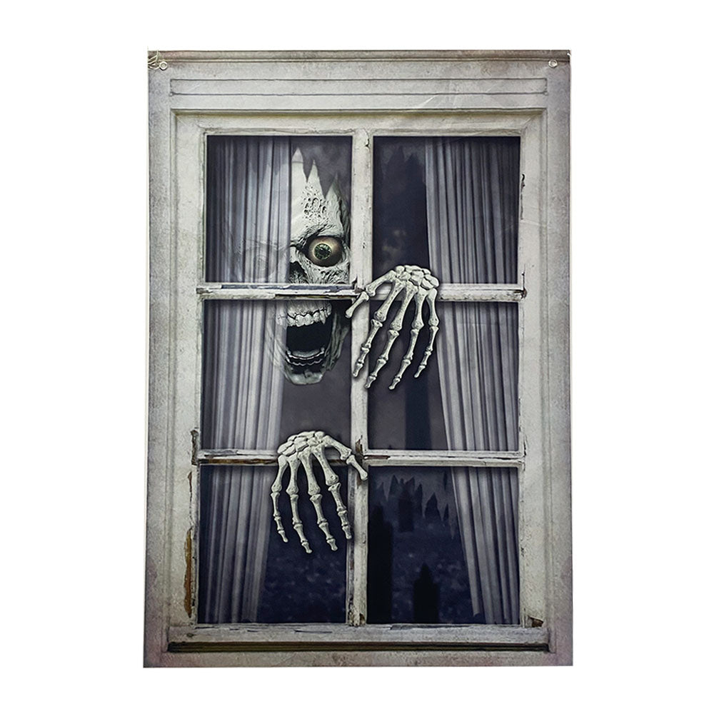 FAKE WINDOW W/SCARY SKELTON, 80XC120 CM