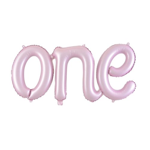 One Script Pastel Pink Matt Balloon