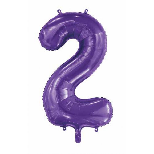 Purple 2 Foil Balloon 86cm