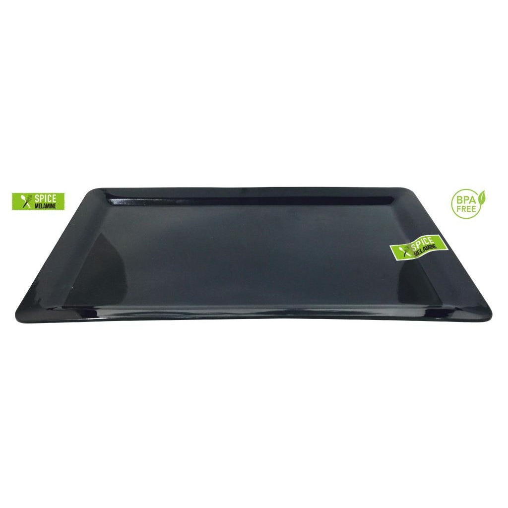 Black Series Melamine Rectangular Platter - 48.4CM x 30CM x 1.75CM