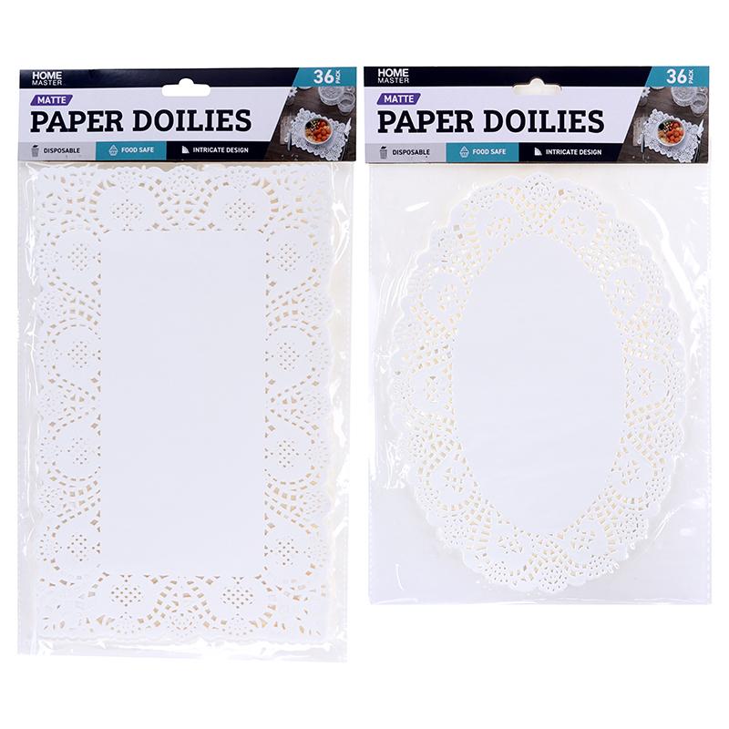 Doilies Lace Mat Assorted Shapes - Oval (27cm x 19cm)