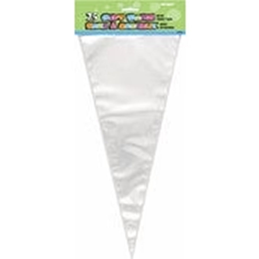 25 Cone Cello Bags - Clear 38cm H x 16.5cm W (15" x 6.5")