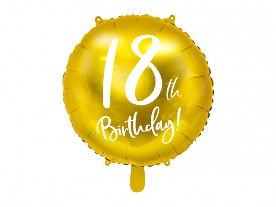 Cursive 18th Birthday Foil Round Balloon 18"