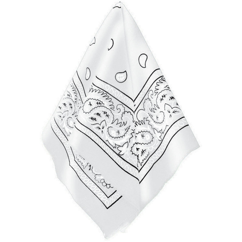 Bandana (Paisley) (White)Cotton