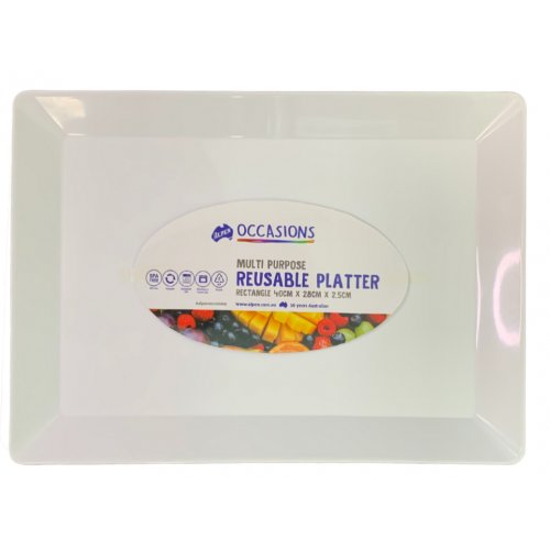 PLAT.RECT.PP 40X28X2.5 WHT