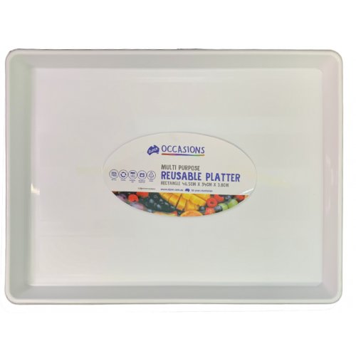 PLAT.RECT.PP 46.5X34X3.8WHT