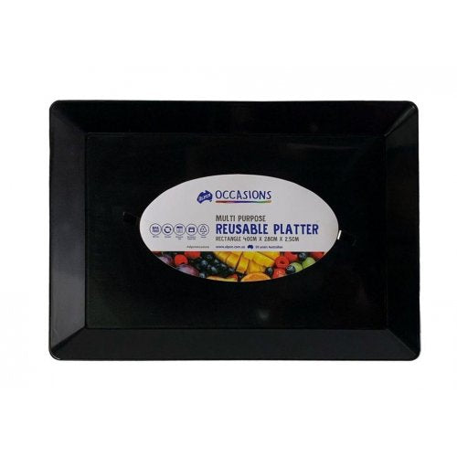 Platter Rectangle 40X28X2.5Cm Black