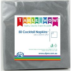 Cocktail Napkin Silver 50pk