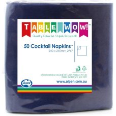 Cocktail Napkin Blue 50pk