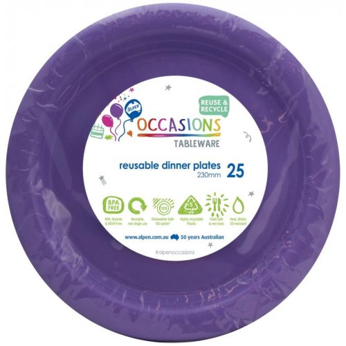 PLATE DINNER PURPLE 230mmP25