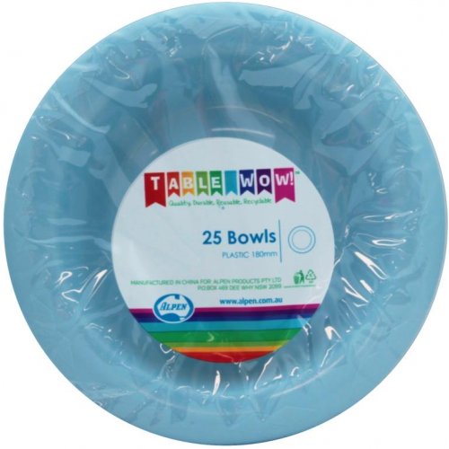 BOWL LT.BLUE 180mm PK25