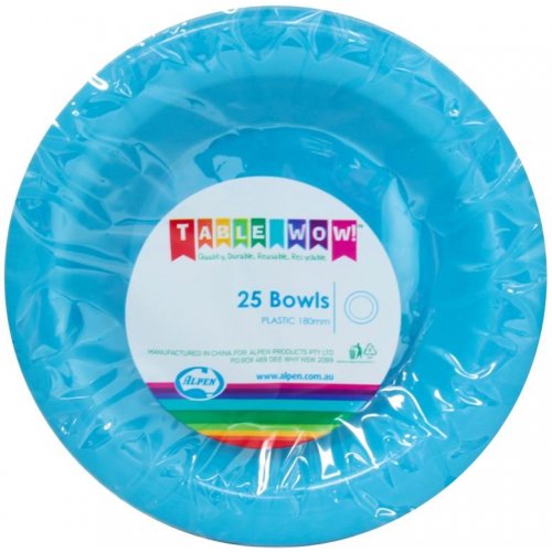 BOWL AZURE BLUE 180mm PK25