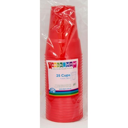 CUP RED 285ml P20