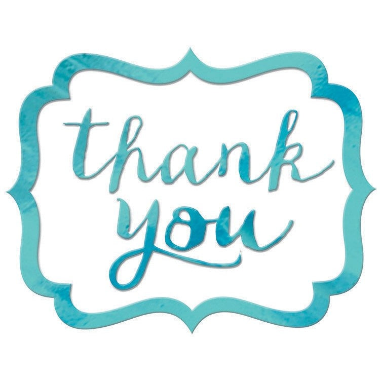 Thank You Stickers Robins Egg Blue
