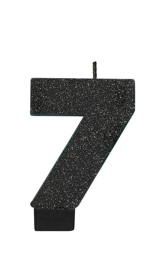Black glitter Candle no 7