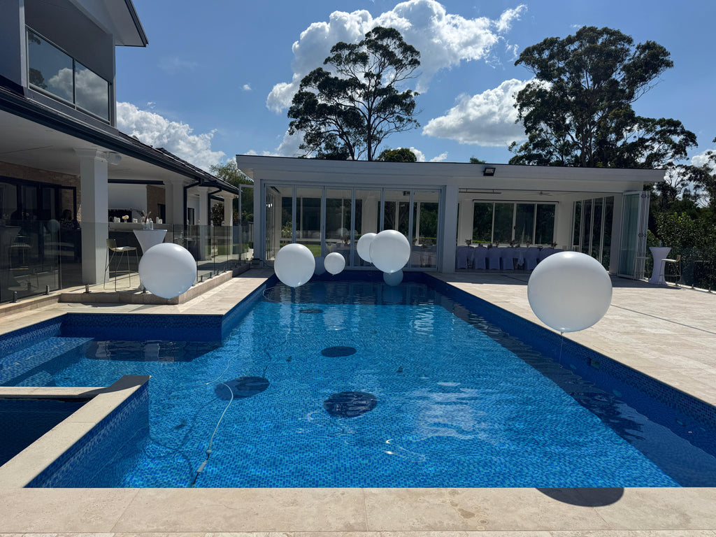 90cm Latex Balloon Inside POOL (LED option available in 45cm)