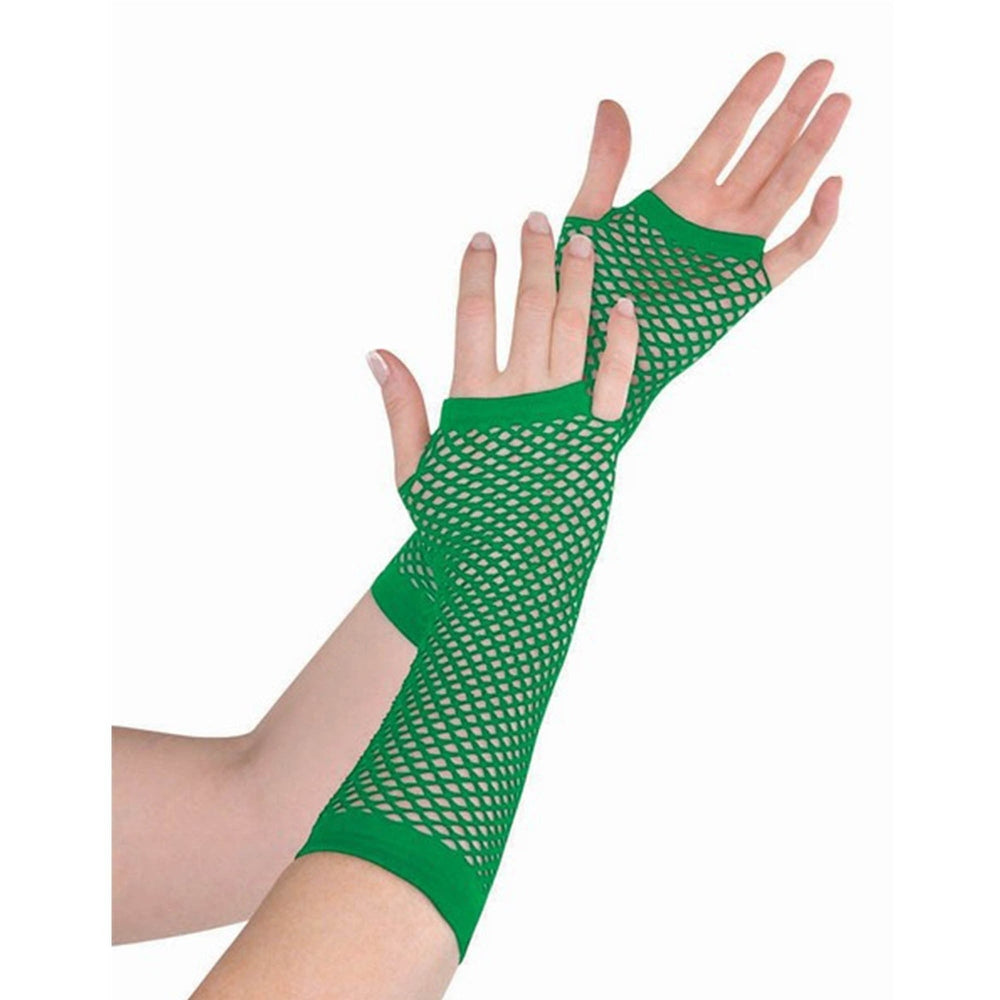 Fishnet Glove (Long) (Green)