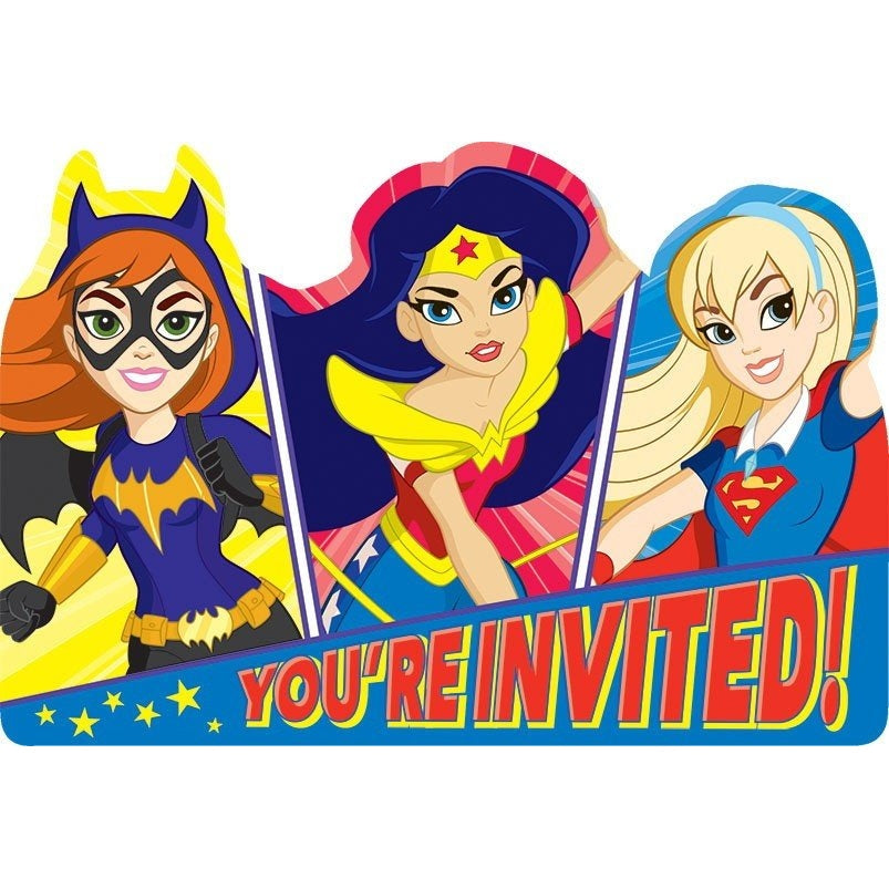 SUPERHERO GIRLS INVITES