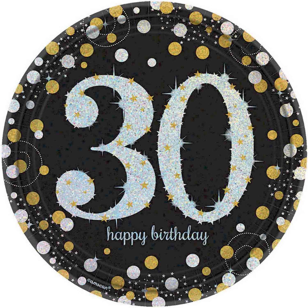 Sparkling Celeb 30th birthday 9inch Plate