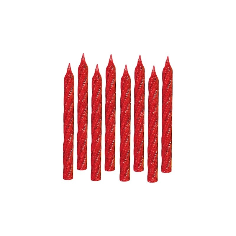 Red Spiral Candle PK24